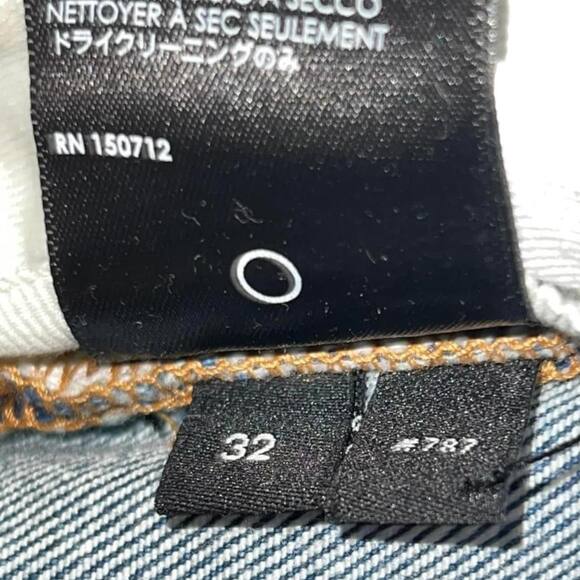 Amiri Embroidered Logo Distressed Skinny Denim Jeans Size 32 - Picture 9 of 11